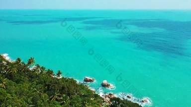 美丽的热带岛白色沙子海滩清晰的蓝色的水马尔代夫